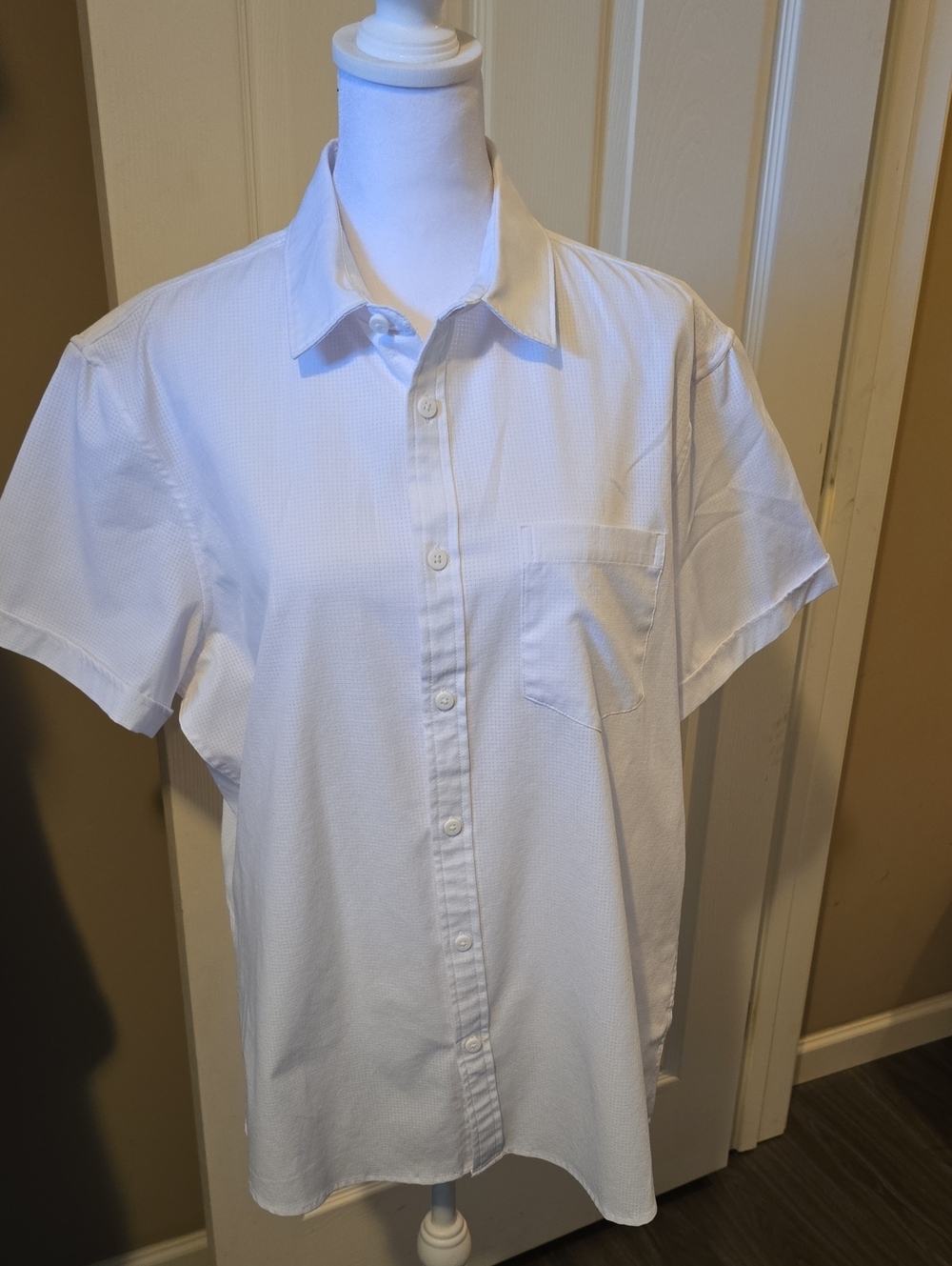 Apt. 9 Men's White Slim Fit Short-Sleeve Button-Down Shirt